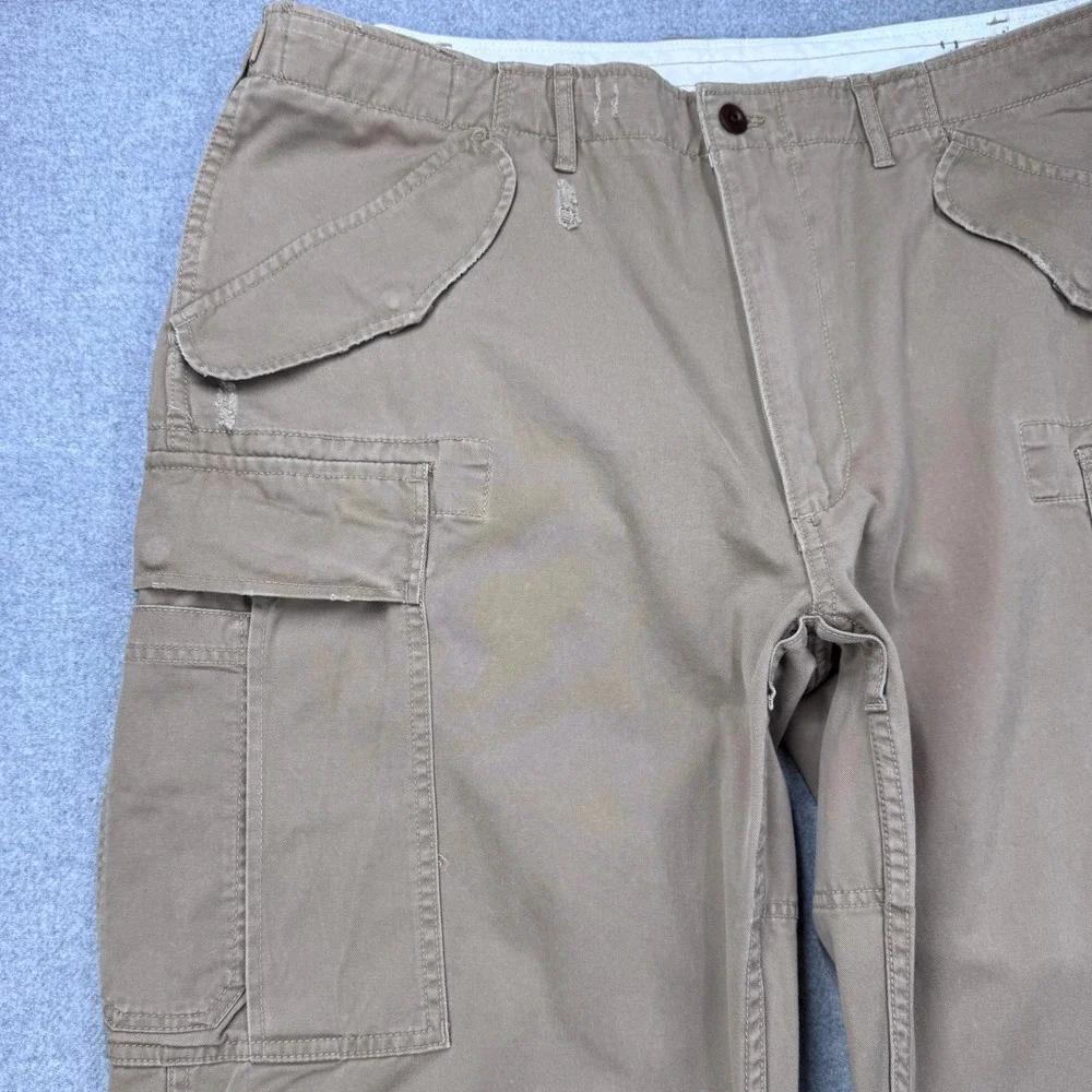 Vintage Polo Ralph‎ Lauren Paratrooper Cargo Pants Mens 40x36 Khaki Military
